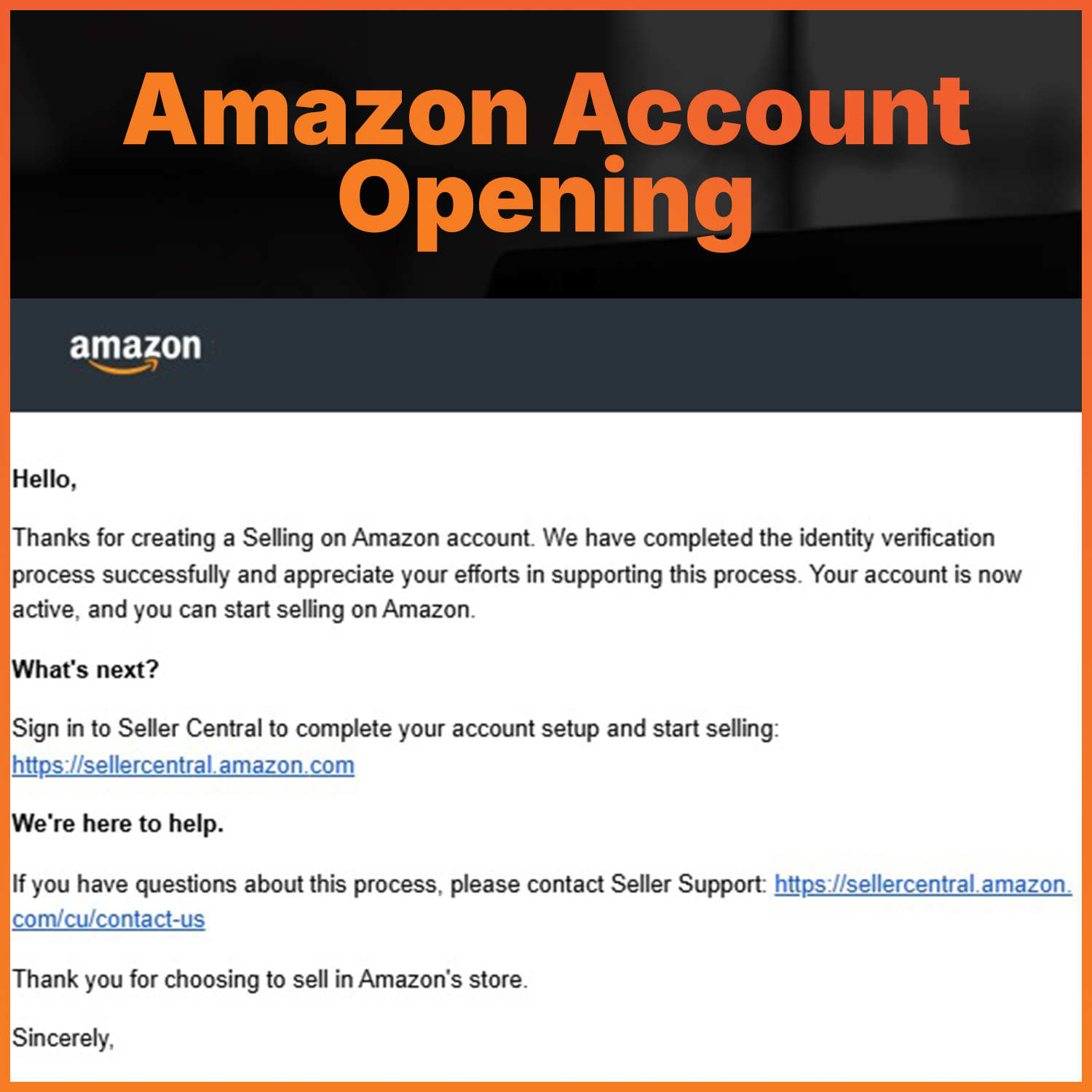 Portfolio image Square Amazon Account Opening